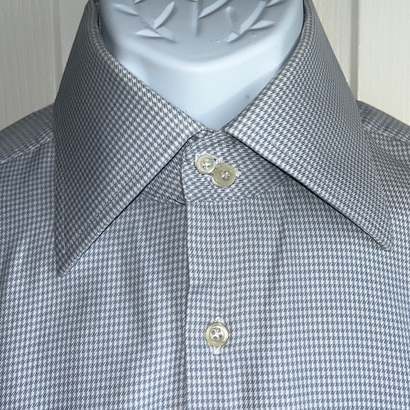 Sisley- Vintage Button Down Dress Shirt with Barrell Cuff 16.5/34 MADE in Italy - Picture 3 of 11